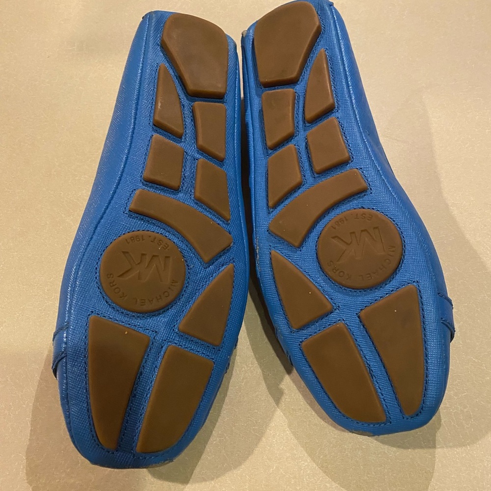 Michael Kors Royal Blue Loafers with Gold Accents - Picture 2 of 2